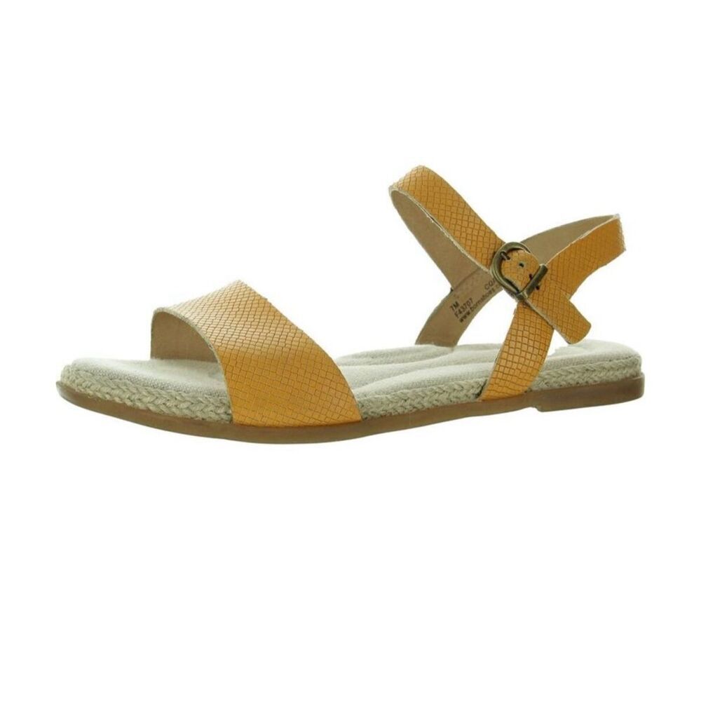 ✨Born Womens Welch Yellow Leather Ankle Flat Sz 7 Sandals✨